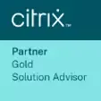 Citrix Logo für Virtualisierung, Cloud und Remote Work Lösungen.