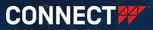 Connect44 Unternehmenslogo: Weißer „CONNECT“-Schriftzug neben einem roten grafischen Symbol aus mehreren Dreiecken auf dunkelblauem Hintergrund.